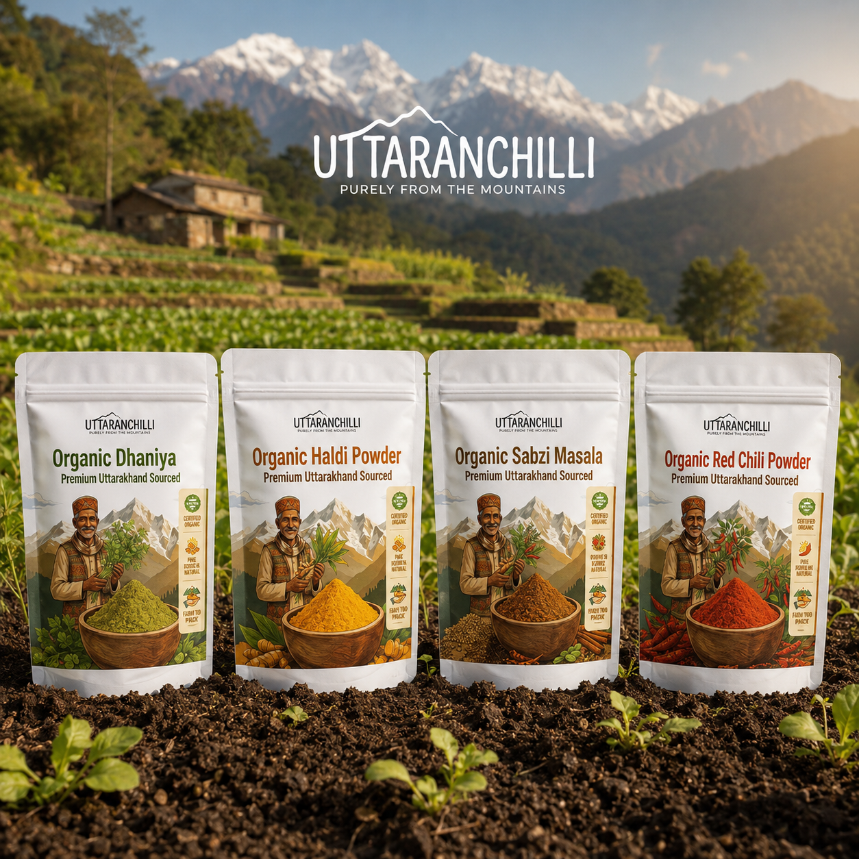 Organic Spices Combo Pack of 4
