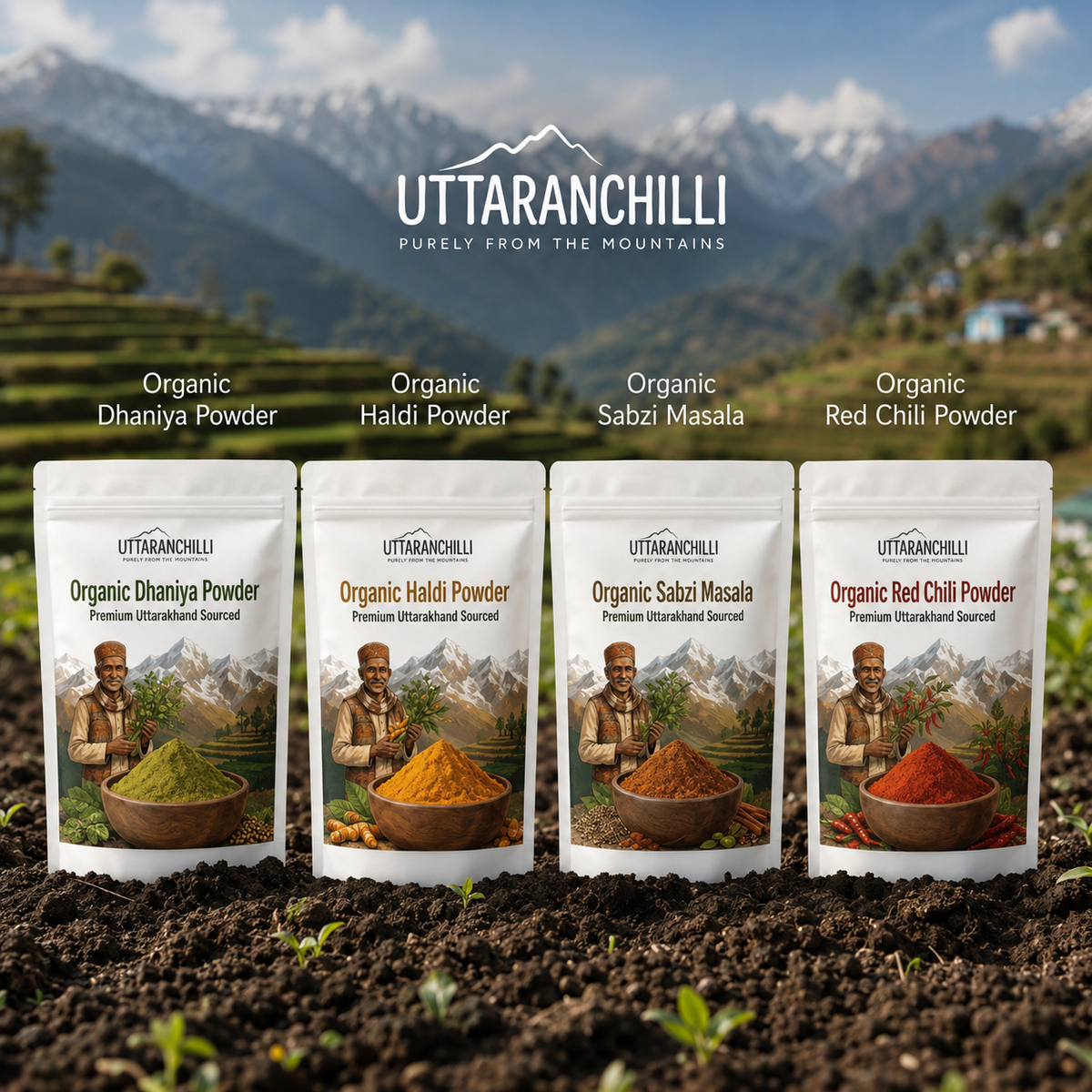Organic Spices Combo Pack of 4
